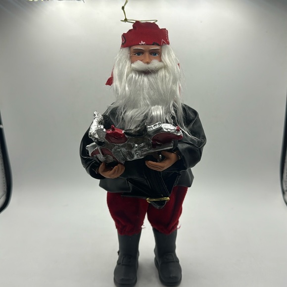 Vtg Motorcycle Santa Claus - Picture 1 of 6